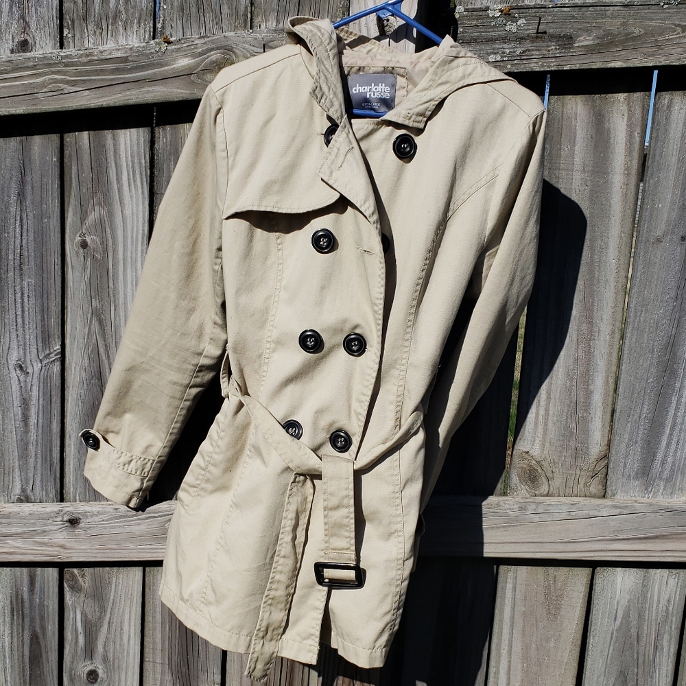 Trench Coat With Hood